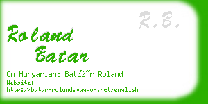 roland batar business card